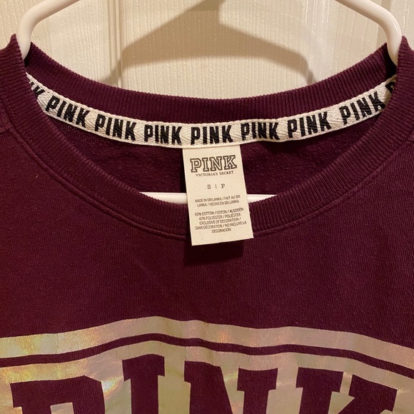 Pink burgundy sweatshirt. - Picture 3 of 3